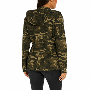 Chaqueta de Camuflaje con Cierre para Mujer, con Bolsillos, Cuello Alto, Estilo Casual, Cortavientos, para Otoño - Product Image 2