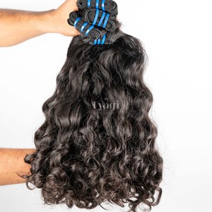 Tốt nhất bán buôn 100% tự nhiên nguyên liệu tóc lớp biểu bì phù hợp Trinh máy đôi sợi ngang Ấn Độ đền con người phần mở rộng tóc - Product Image 2