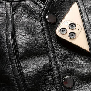 Chalecos de Cuero para Hombre, Ropa Casual de Invierno, Logotipo Bordado Personalizado, Cuero Vacuno Genuino, Ropa para Clubes, Fiestas, Calle, Chaleco Cortavientos - Product Image 5