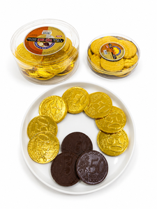 Custom Logo Foil-Wrapped Milk Chocolate Coins 185g Melt-in-Mouth Factory Wholesale - Product Image 1