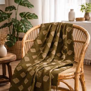 Tela de Algodón Ikat Tradicional Tejida a Mano por Artesanos Indios, Ecológica, Duradera, Lavable a Máquina, Agradable al Tacto, Material de Costura para el Hogar - Product Image 3