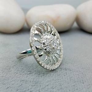 Anillo de Compromiso y Boda D'VINS JEWELS, Diseño Redondo Moderno, Corte Brillante, Color D, Blanco, Plateado, Dorado, Certificado - Product Image 4