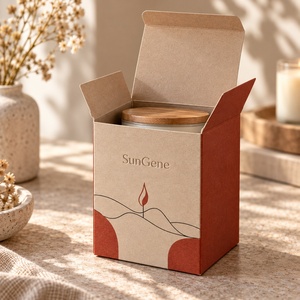 Caja de cartón para velas con cierre automático y tapa abatible para estanterías de venta al por menor - Product Image 4
