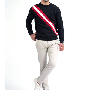 Pull à col rond en molleton 100 % coton pour homme, hiver, anti-rides, séchage rapide, respirant et écologique - Product Image 1