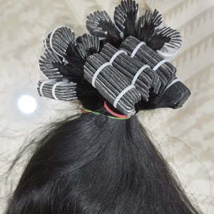 Extensiones de Cabello Remy Ondulado de Templo del Sur de la India, Cabello Humano Virgen Suave Natural de Alta Calidad, Estilo Adhesivo, Aptas para Todos los Colores - Product Image 1