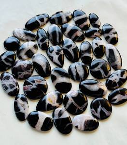 Wholesale Hot Selling Quality Natural Smooth <b>Polished</b> <b>Black</b> Septarian Cabochon Grade Natural Loose Gemstone Jewelry Making - Product Image 2