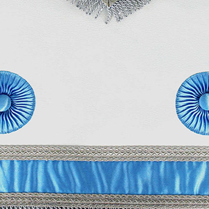 Tablier de Maître Maçon en Peau d'Agneau Bleu Brodé de Haute Qualité, Vêtement de Régalia Maçonnique Respirant et Doux - Product Image 6