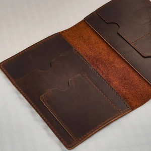 Wholesale Price Leather <b>Passport</b> <b>Holder</b> Travel <b>Wallet</b> RFID Protection Credit Card Pockets Slim Design Custom Logo for sale - Product Image 5
