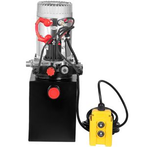 Serbatoio metallico a doppio effetto da 4 quarti per pompa idraulica elettrica per rimorchio con alta efficienza - Product Image 6