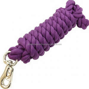 Corde de trelage en polyester tressé de haute qualité avec mousqueton de sécurité pour chevaux, en nylon et coton - Product Image 1