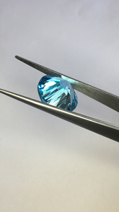 Natural Loupe Clean Blue Topaz Laser Cut AAA Quality Luster Perfect Polishing Available <b>Cheap</b> Price 16mm 16.41 Cts Third Party - Product Image 4