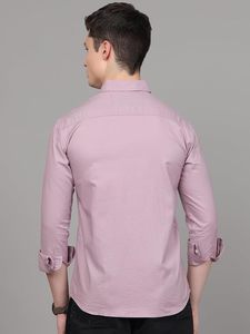 เสื้อเชิ้ตผ้าฝ้ายทรงสลิมฟิตแบบคลาสสิกสำหรับผู้ชาย คอปกติดกระดุม - Product Image 4