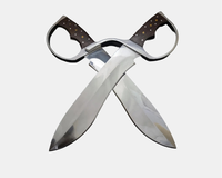 Épée Réplique IP Man Faite à la Main - Lame en Acier Inoxydable, Manche en Bois, Design à Pointe Tombante, Longueur Totale de 18 Pouces, Arts Martiaux Wing Chun