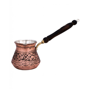 Authentic Handmade Copper Turkish Coffee Pot Vintage Engraved Ottoman Cezve Ibrik Stovetop Arabic Coffee <b>Maker</b> Pitcher For Home - Product Image 3