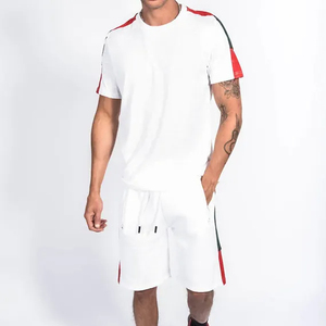Ensemble décontracté deux pièces pour homme, t-shirt de haute qualité et pantalon à taille élastique, manches courtes, meilleur prix - Product Image 3
