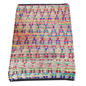 Reasonable Price Leather Recycled Chindi Rug Indian Manufacturer Throw Rugs Living Room Large Area Leather Rugs - Product Image 3