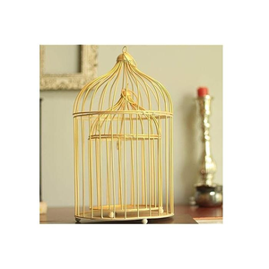 Gold Metal <b>Bird</b> <b>Cage</b> <b>Decorative</b> Vintage Hanging Birdcage Empty Display <b>Cage</b> for Wedding Home Garden Party Decoration - Product Image 2