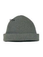 100% Cachemira Super suave invierno moda peso ligero tejido a mano gorro ajustado hombres cómodo cálido lleva imagen personalizada