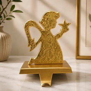 Premium Iron Christmas Stocking Holder Reusable Mantel Hook with Elegant Design for Homes Hotels Restaurants and Holiday Display - Product Image 1