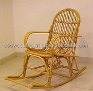 Sillón Mecedora Moderno de Bambú y Mimbre, Ligero y Natural, con Respaldo Cómodo para Personas Mayores, Ideal para Dormitorio, Sala de Estar o Parque - Product Image 6