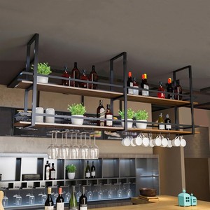Soporte para Botellas y Vasos de Vino Hecho a Mano con Madera de Teca |   Estante para Vino de Madera al por Mayor - Product Image 2