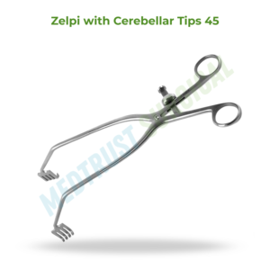 Écarteur chirurgical de colonne vertébrale Zelpi avec embouts cérébraux 45 20cm pour exposition crânienne postérieure en neurochirurgie - Product Image 3