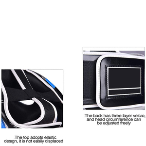 Protège-tête de boxe en cuir de haute qualité avec conception élastique pour l'entraînement sportif et l'exercice - Équipement athlétique unisexe - Product Image 3