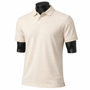 Polo tricoté slim à manches courtes pour homme, couleur unie, respirant, tendance, vente en gros, fournisseur d'usine - Product Image 1