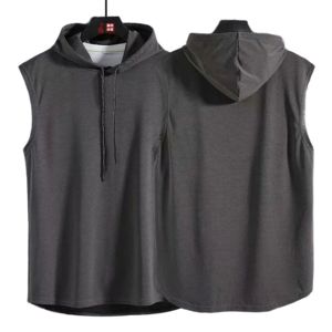 Sleeveless 100% Cotton Singlet Mens Blank Solid Vest Men Fitness Workout Tank Top Mens - Product Image 2