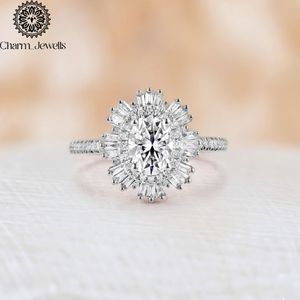 แหวนหมั้นเพชรโมอิสซาไนต์ทรงคุชชั่นสำหรับผู้หญิงจาก Charm_Jewells ทอง 18K ดีไซน์รูปดอกไม้ ประดับแบบหนามเตย สไตล์โรแมนติก รับรองโดย IGI เบอร์ 3 - Product Image 4