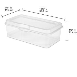 Set di 6 Scatole di Plastica Trasparente Rettangolari Grandi con Coperchio a Cerniera Impilabili Organizzatori Multiuso per Arte e Artigianato - Product Image 3