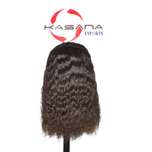 Perruque indienne Kinky Straight, aspect cuir chevelu naturel, faite à la main, cheveux Remy, base Full Lace pour volume, bonnet léger - Product Image 1