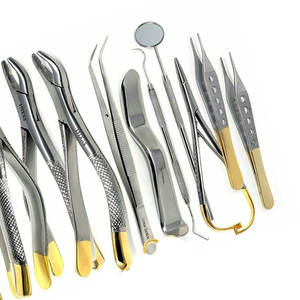 Kit completo de herramientas quirúrgicas para implantes dentales y extracciones con tijeras y jeringas chapadas en oro para clínicas - Product Image 2