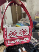 Tas Selempang Bordir Bohemian Modern India Buatan Tangan dengan Manik-Manik, Ringan, Kapasitas Besar, Tas Wanita untuk Acara Malam
