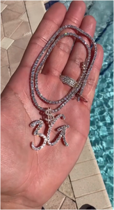 Nuevo Collar con Colgante de Letra Personalizada Iced Out, Cadena Chapada en Oro Estilo Hip Hop, Joyería de Moissanita, Collar con Nombre Personalizado - Product Image 2