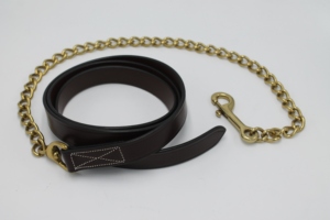 Premium Leather Horse Lead Rope Double Ended Lead Shank With Swivel <b>Snap</b> <b>Hooks</b> For Halter Training Use - Product Image 4