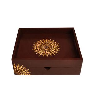 Venta al por mayor 100% bandeja de servicio de madera natural pura forma rectangular con cajón ecológico para el hogar hotel restaurante Venta caliente - Product Image 1