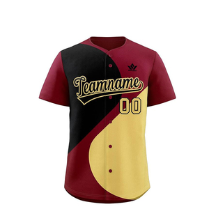 เสื้อเบสบอลแบบซับลิเมชั่นสั่งทำพิเศษ แขนสั้น ยูนิเซ็กซ์ ตัดต่อสี ปิดกระดุมด้านหน้า ระบายเหงื่อได้ดี ชุดทีมแบบสั่งทำส่วนตัว - Product Image 6