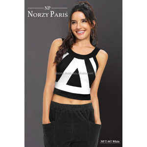 Casual sin mangas color block mujer Top rojo - Product Image 5