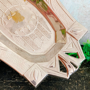 Gold Platter <b>Large</b> Display Metal <b>Tray</b> With Handle Fruits Cupcakes Pastries Display Dish Reusable Custom Serving Catering <b>Trays</b> - Product Image 4