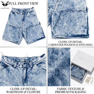 Hecho en Pakistán con precio razonable, totalmente personalizado, estilo único, pantalones cortos de mezclilla rectos para uso urbano. - Product Image 4
