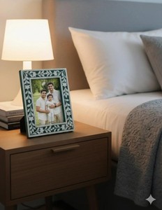 Bone Inlay Photo <b>Frame</b> Handmade Marble Wood Inlay Picture <b>Frame</b> Decorative Home Decor Gift Item <b>for</b> Photos - Product Image 5