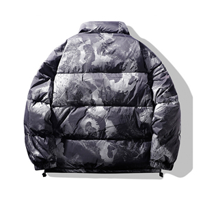 ARTIZ INTERNATIONAL <b>Men</b> Hooded Puffer Jacket Winter Eco-Friendly Windproof Lightweight Thermal Durable Shell Outdoor Front - Product Image 3