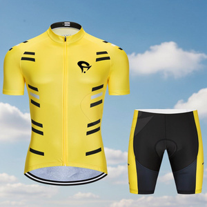 ชุดเสื้อเจอร์ซีย์ปั่นจักรยานสำหรับผู้ชาย ระบายอากาศได้ดี เป็นมิตรกับสิ่งแวดล้อม กันลม พร้อมกางเกงขาสั้นแบบมีสายรัด Birlag Sports - Product Image 4