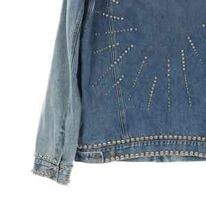 แจ็คเก็ตยีนส์ผู้ชายเท่ๆ แต่งเพชรระยิบระยับ สไตล์ลำลองแนวสตรีท ผ้าเดนิมขาดๆ แต่งคริสตัล - Product Image 6