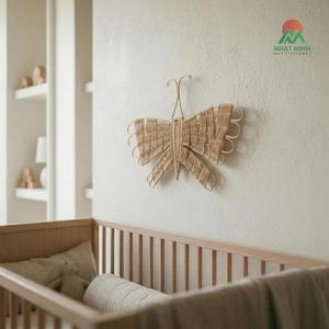 Decoración de Pared de Mariposa de Ratán Nhat Minh, Arte Colgante Hecho a Mano con Diseño Bohemio de Vida Silvestre - Product Image 2