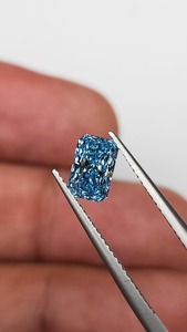 Diamante cultivado en laboratorio con corte radiante, color azul elegante, certificado por IGI, para la fabricación de joyas, piedra suelta, todos los tamaños disponibles a bajo precio. - Product Image 6