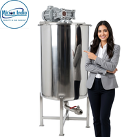 Mélangeur vertical industriel en acier inoxydable avec agitateur et moteur à induction pour liquides et pâtes