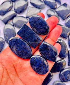 Alta calidad AAA grado 100% Dumortierite Natural piedra preciosa curación cristal hecho a mano suave pulido cabujón joyería terceros - Product Image 1