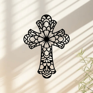 CIFbuy Decorazioni da parete in metallo moderne, alla moda e creative, bellissime croci in stile vintage, decorazioni da parete in stile vintage elegante - Product Image 1